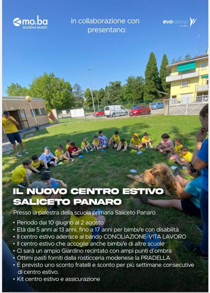 Nuovo Centro Estivo Saliceto Panaro Modena 2025